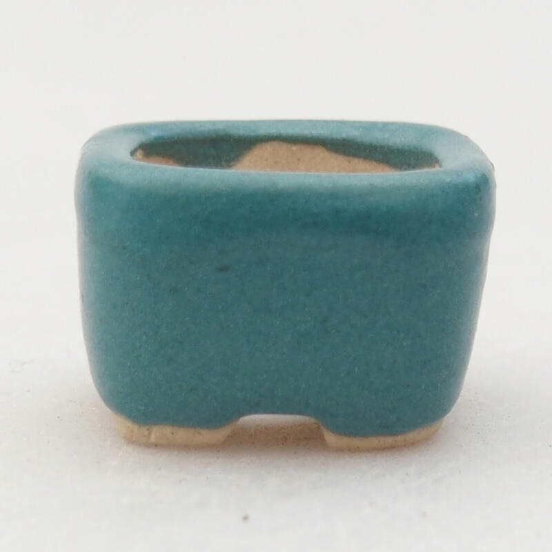 Mini-Bonsaischale 2 x 2 x 1,5 cm, Farbe blau