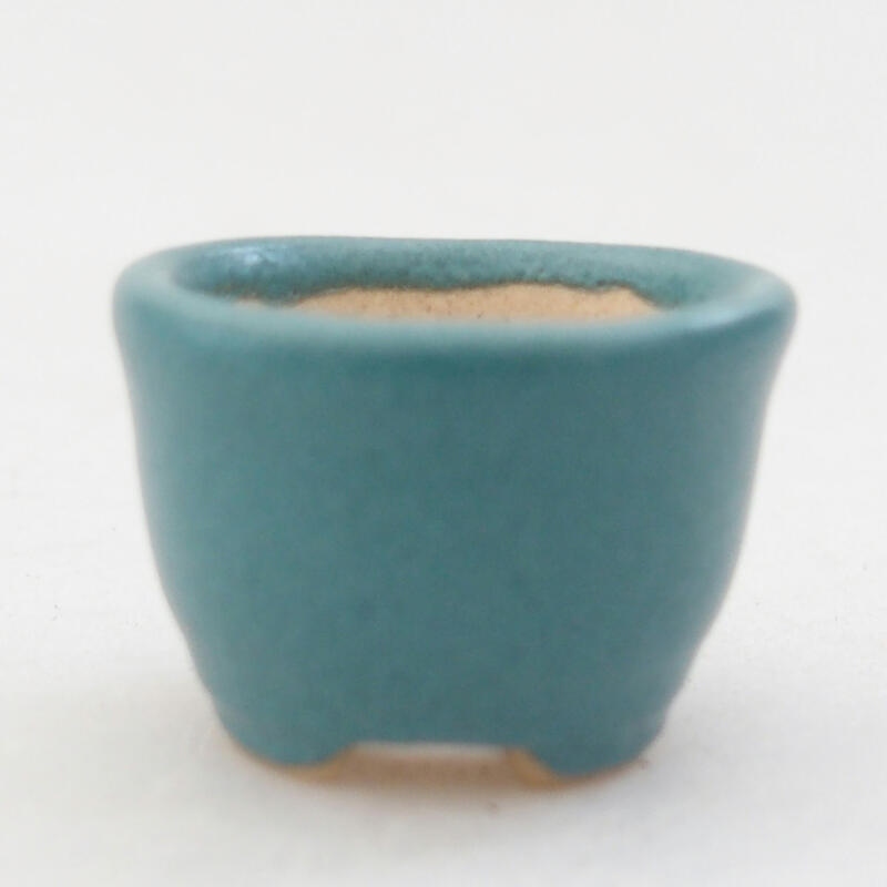 Mini-Bonsaischale 2 x 2 x 1,5 cm, Farbe blau