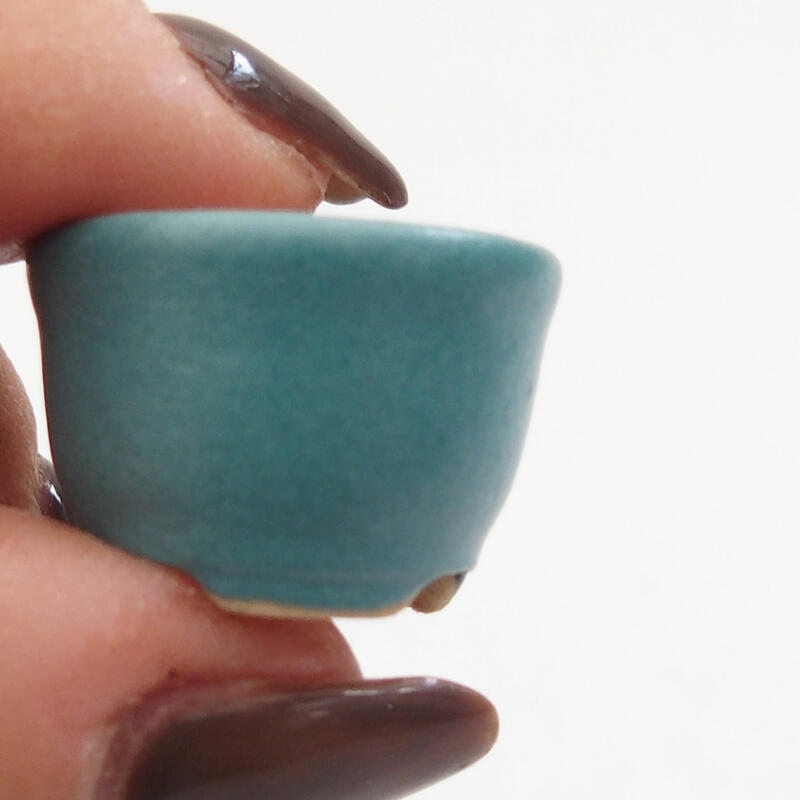 Mini-Bonsaischale 2 x 2 x 1,5 cm, Farbe blau