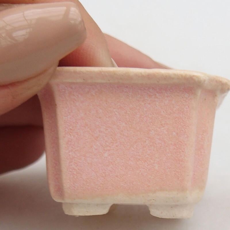 Mini-Bonsaischale 3,5 x 3,5 x 2,5 cm, Farbe rosa