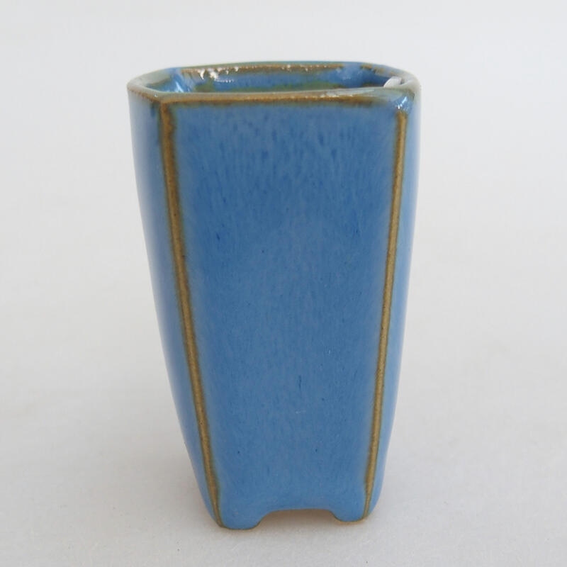 Mini-Bonsaischale 3,5 x 3,5 x 5,5 cm, Farbe blau