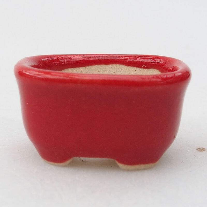 Mini-Bonsaischale 3 x 2,5 x 1,5 cm, Farbe rot