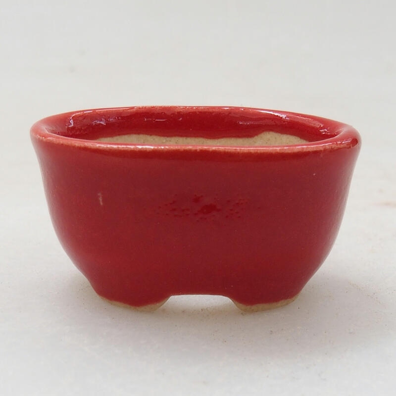 Mini-Bonsaischale 3 x 2,5 x 1,5 cm, Farbe rot