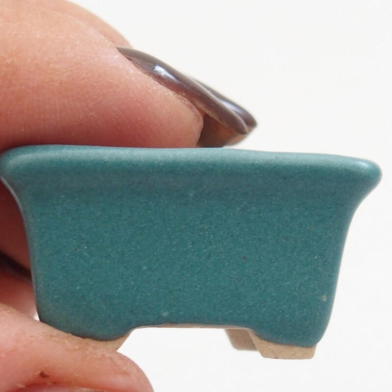 Mini-Bonsaischale 3 x 2,5 x 1,5 cm, Farbe blau