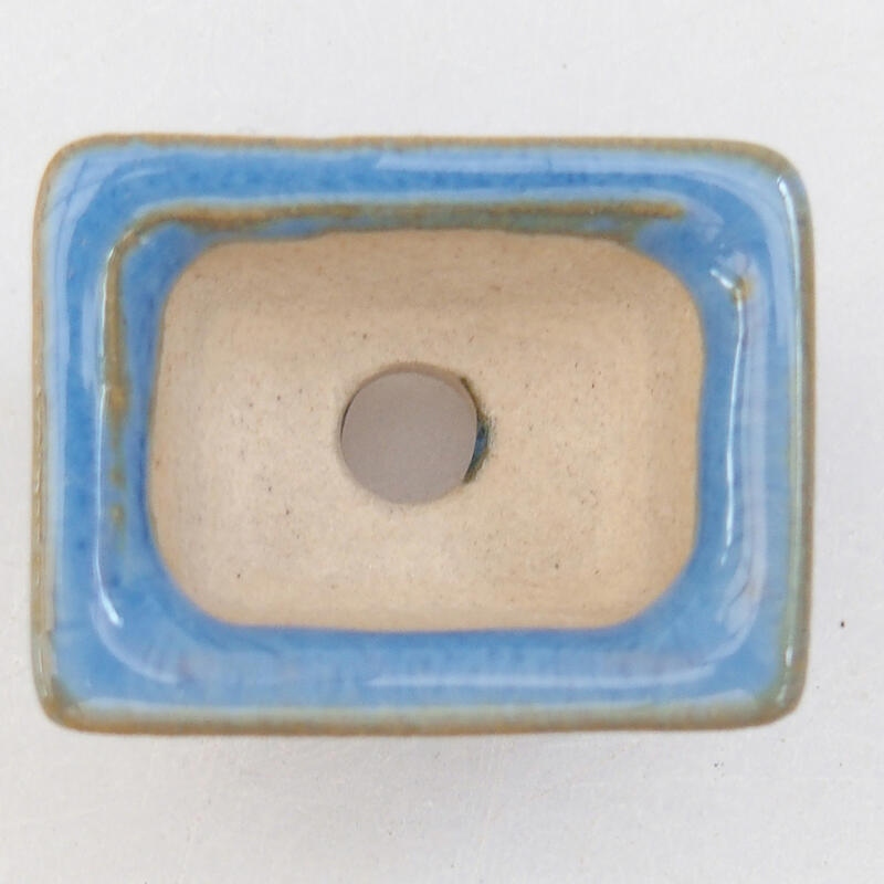 Mini-Bonsaischale 3 x 2,5 x 1,5 cm, Farbe blau