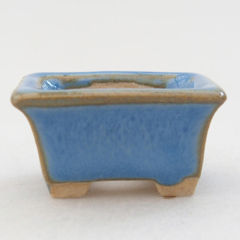 Mini-Bonsaischale 3 x 2,5 x 1,5 cm, Farbe blau