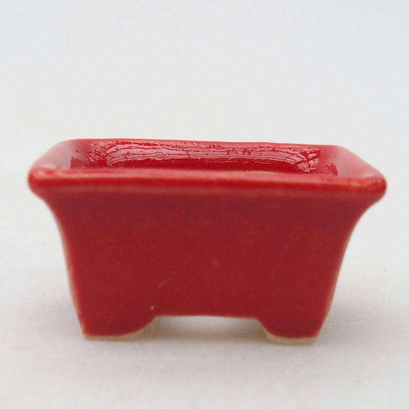 Mini-Bonsaischale 3 x 2 x 1,5 cm, Farbe rot