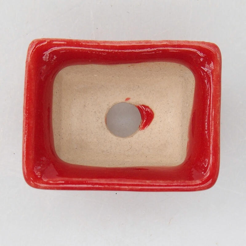 Mini-Bonsaischale 3 x 2 x 1,5 cm, Farbe rot