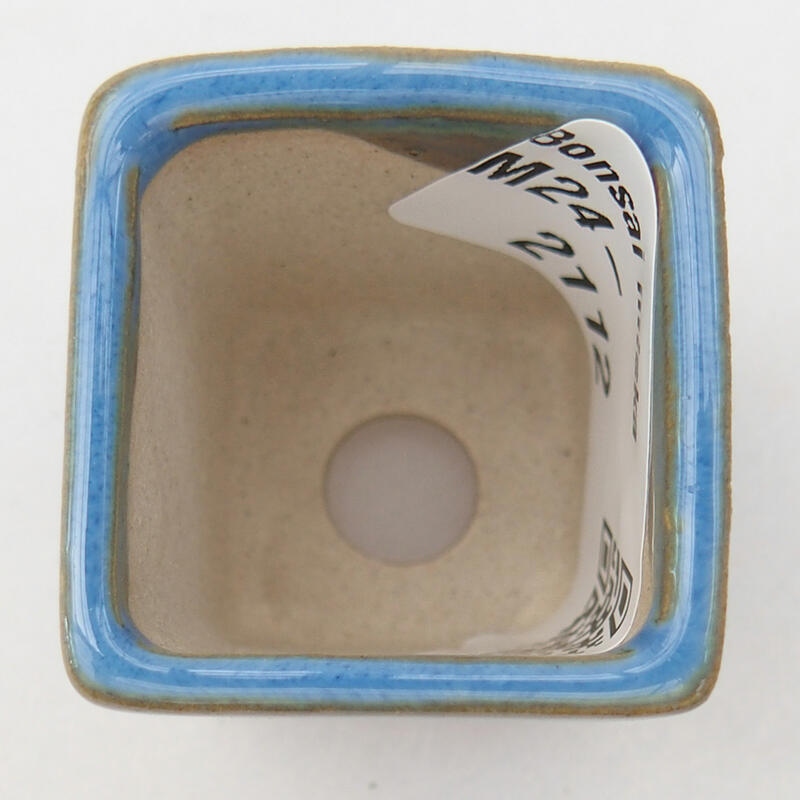 Mini-Bonsaischale 3 x 3,5 x 3,5 cm, Farbe blau