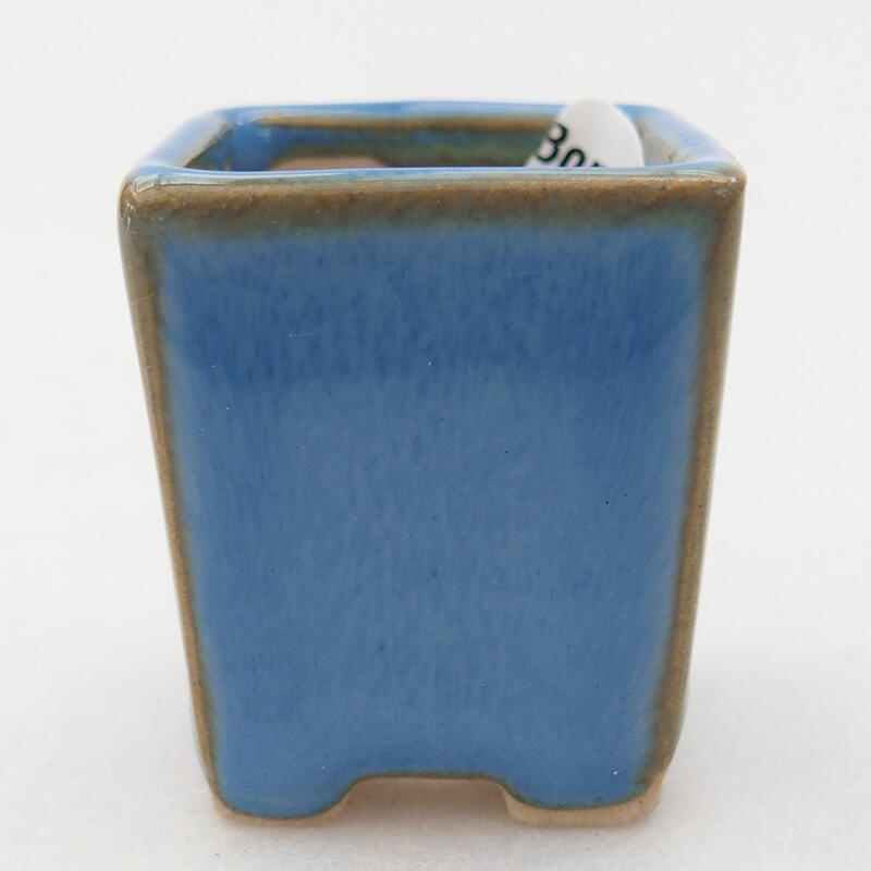 Mini-Bonsaischale 3 x 3,5 x 3,5 cm, Farbe blau