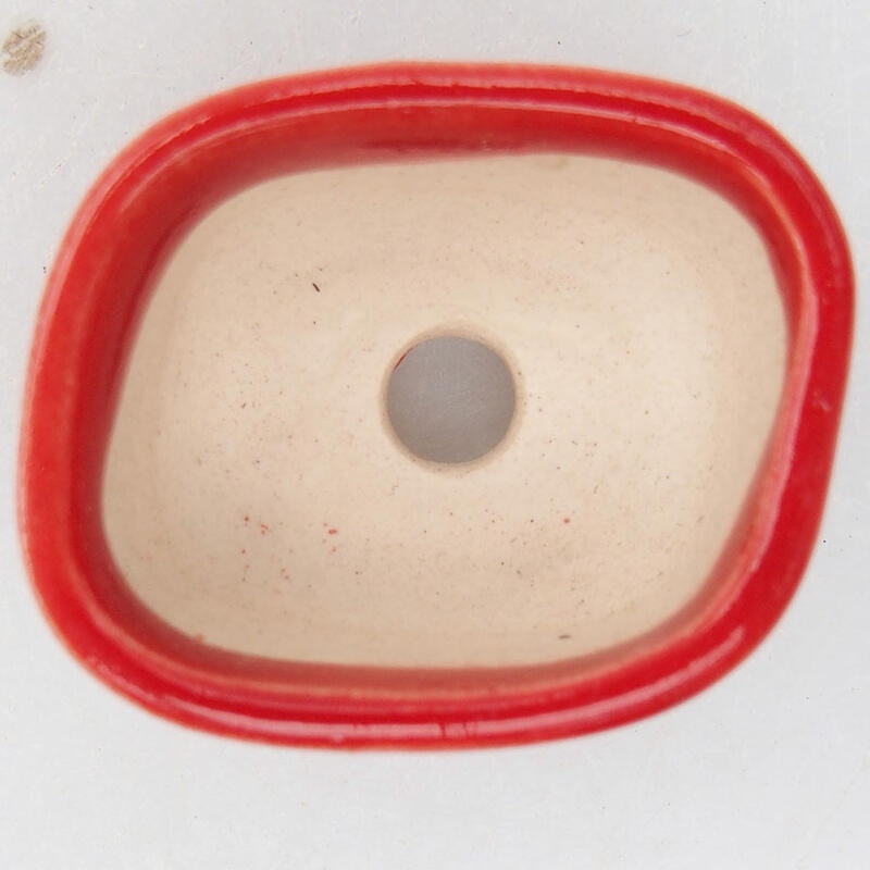 Mini-Bonsaischale 3 x 3 x 1,5 cm, Farbe rot