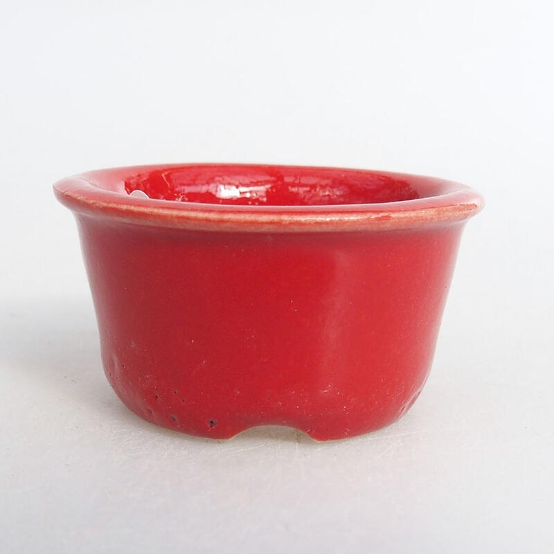 Mini-Bonsaischale 4,5 x 4,5 x 2,5 cm, Farbe Rot