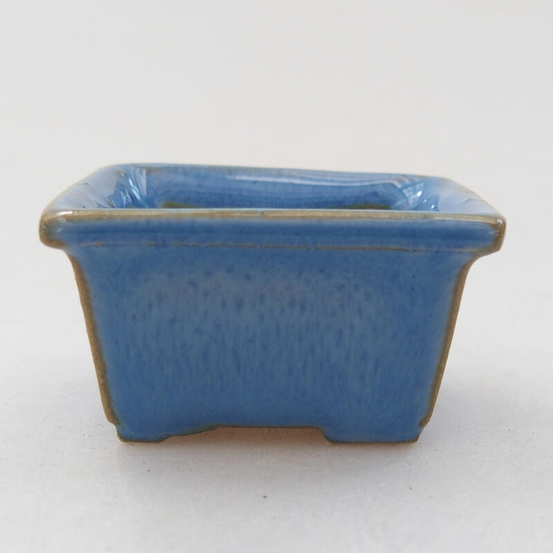 Mini-Bonsaischale 4 x 3,5 x 2,5 cm, Farbe blau