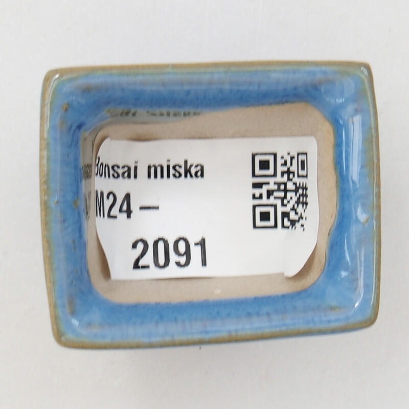 Mini-Bonsaischale 4 x 3,5 x 2,5 cm, Farbe blau