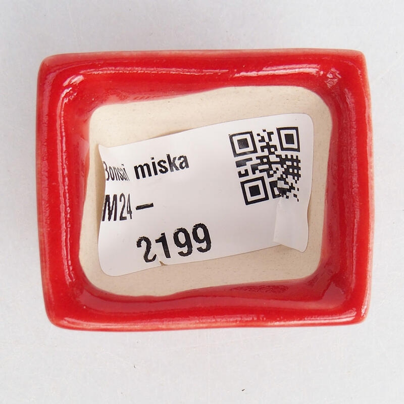 Mini-Bonsaischale 4 x 3 x 2 cm, Farbe rot