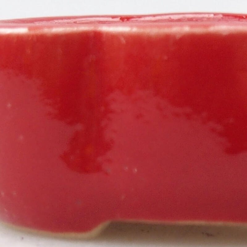 Mini-Bonsaischale 5,5 x 3 x 2 cm, Farbe Rot