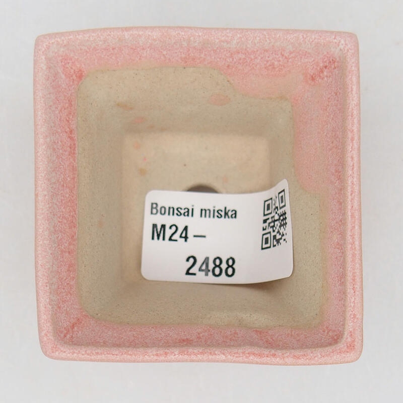 Mini-Bonsaischale 5,5 x 5,5 x 3,5 cm, Farbe rosa