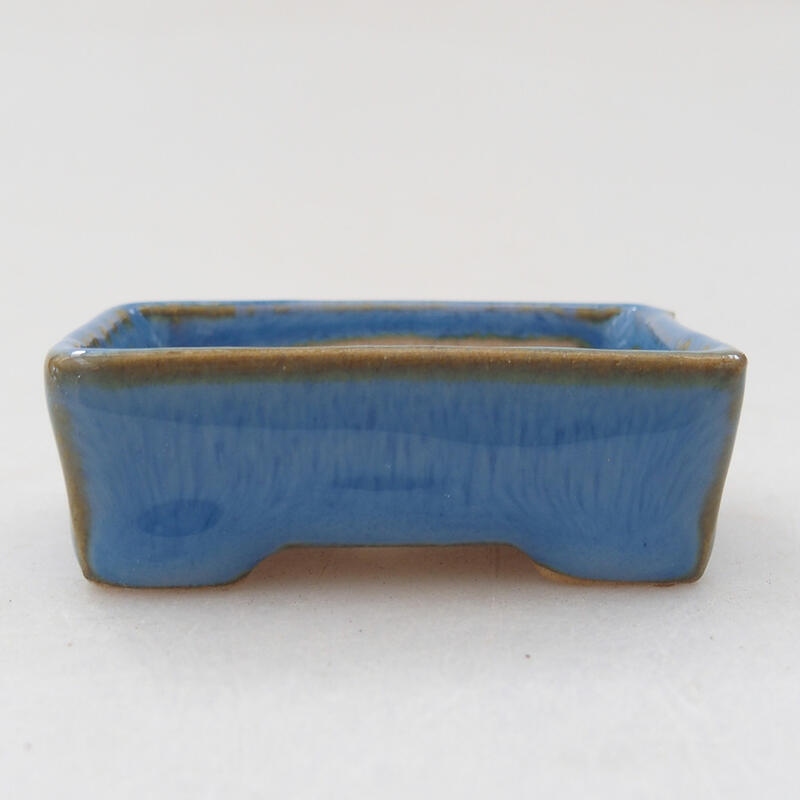 Mini-Bonsaischale 5 x 3 x 2 cm, Farbe blau