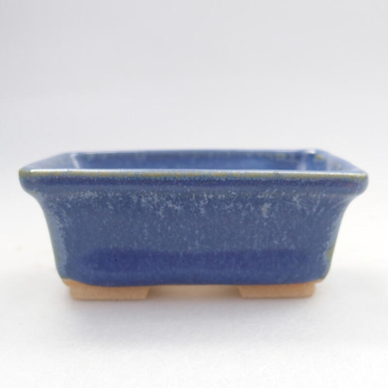 Mini-Bonsaischale 6,5 x 4 x 2,5 cm, Farbe blau