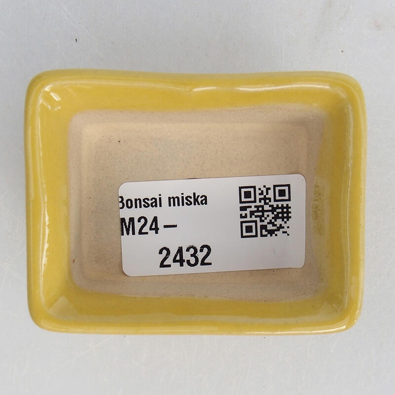 Mini-Bonsaischale 6 x 4,5 x 2,5 cm, Farbe gelb