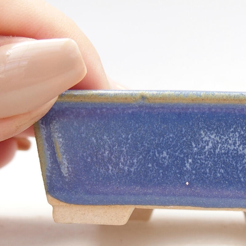 Mini-Bonsaischale 6 x 5 x 2,5 cm, Farbe blau