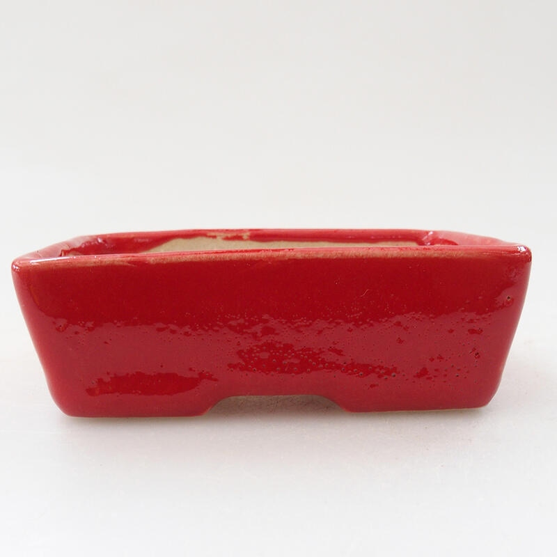 Mini-Bonsaischale 8 x 6 x 3 cm, Farbe Rot